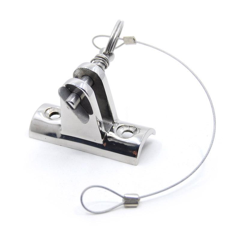 MDMCRPSS_DeckMountCurvedRemovablePin_w Marine Deck Mount Curved Removable Pin Stainless Steel